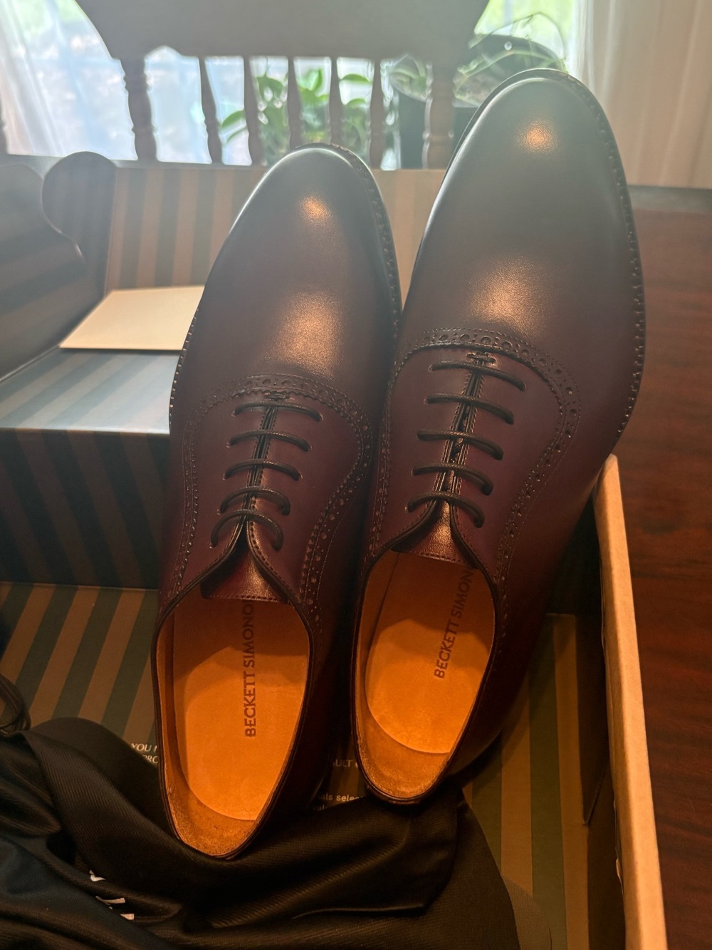 Beckett Simonon Men's 11 Oxford Dress Shoes in Dark Brown Grant Adelaide